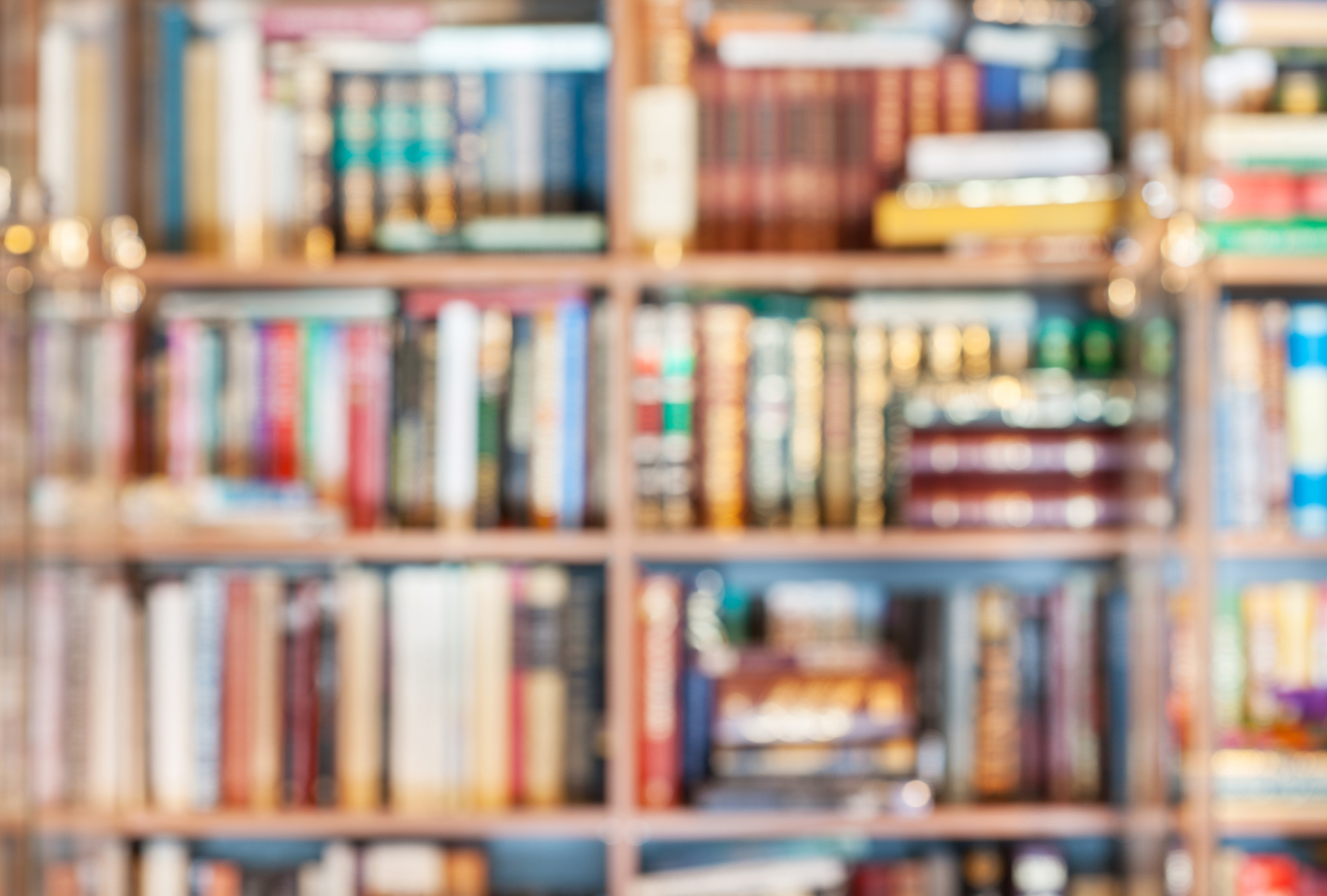 Defocused Background from Books in Library